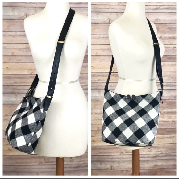 Talbots crossbody satchel style bag buffalo plaid - Picture 2 of 13